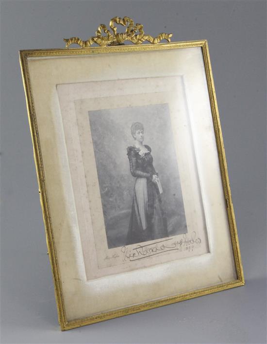 Princess Victoria Alexandra, daughter of Edward VII and Alexandra, a signed photograph dated 1899,